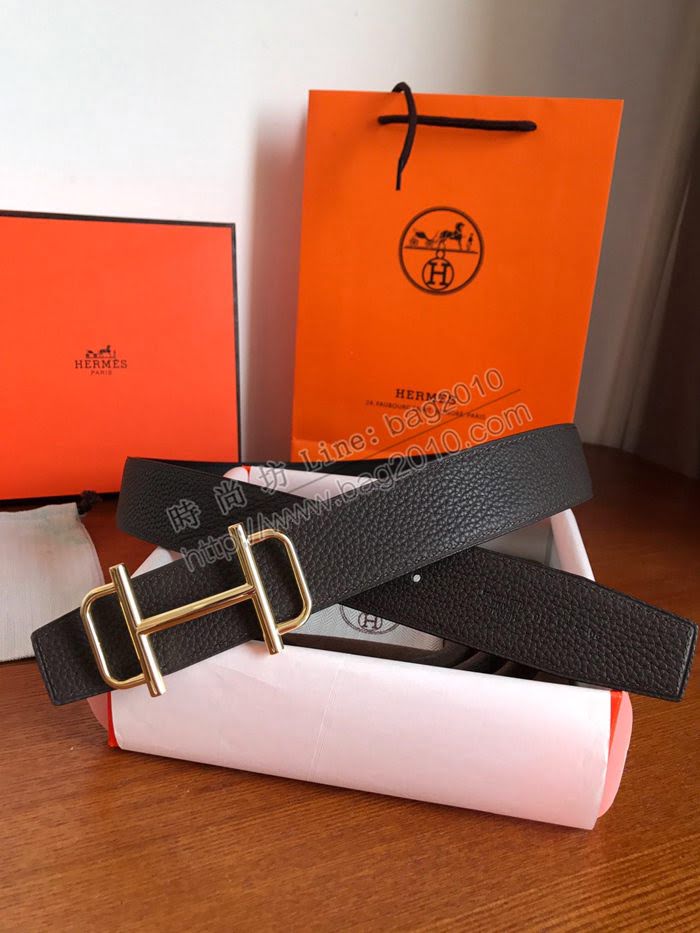 HERMES皮帶 專櫃同步 Hermes-Royal皮帶扣 進口togo小牛皮 雙面皮腰帶 愛馬仕男士皮帶  hgh1955